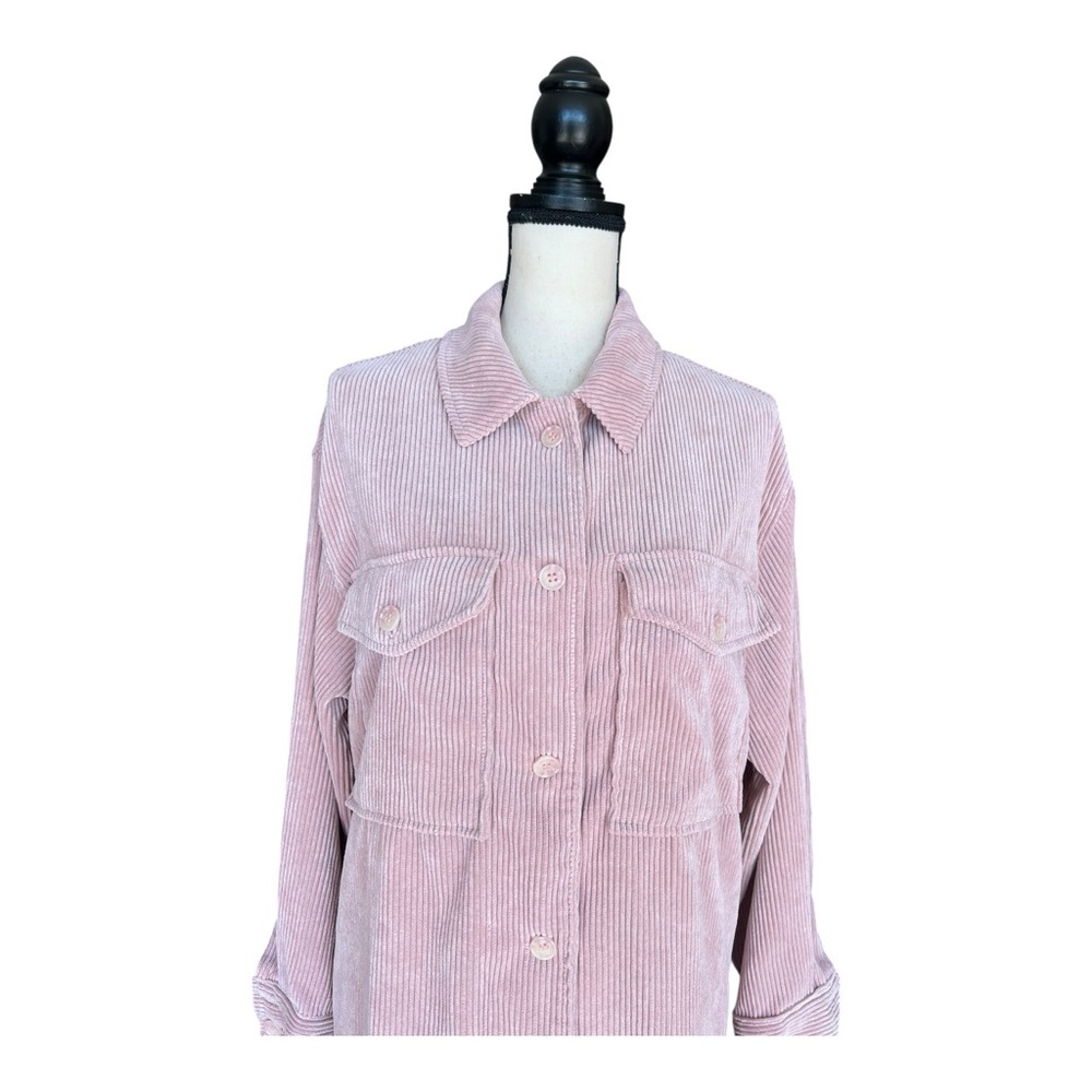 Ashley By 26 International Pink Corduroy Shirt Jacket Size S - Picture 6 of 6